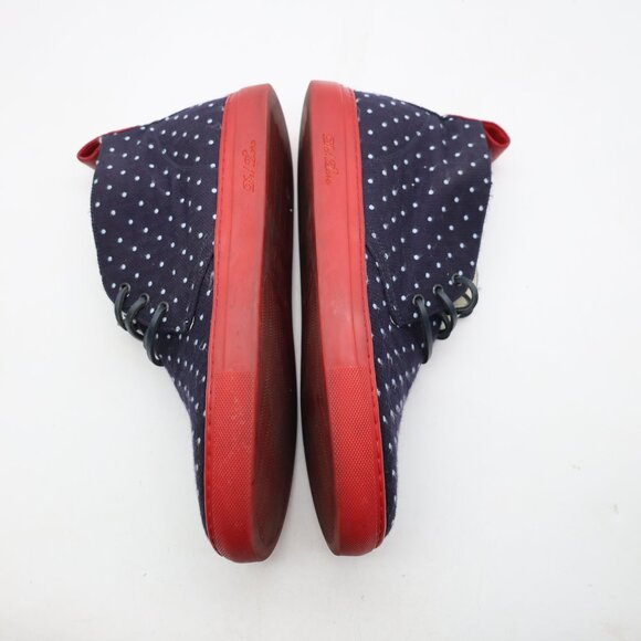 Del Toro Chukka Sneakers Men\'s Size 11 Blue White Polka Dots Red Soles main image 9